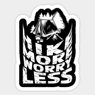 Hike More Worry Less Sticker